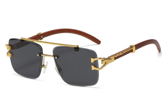 Retro Flat Top Double Bridges Square Sunglasses